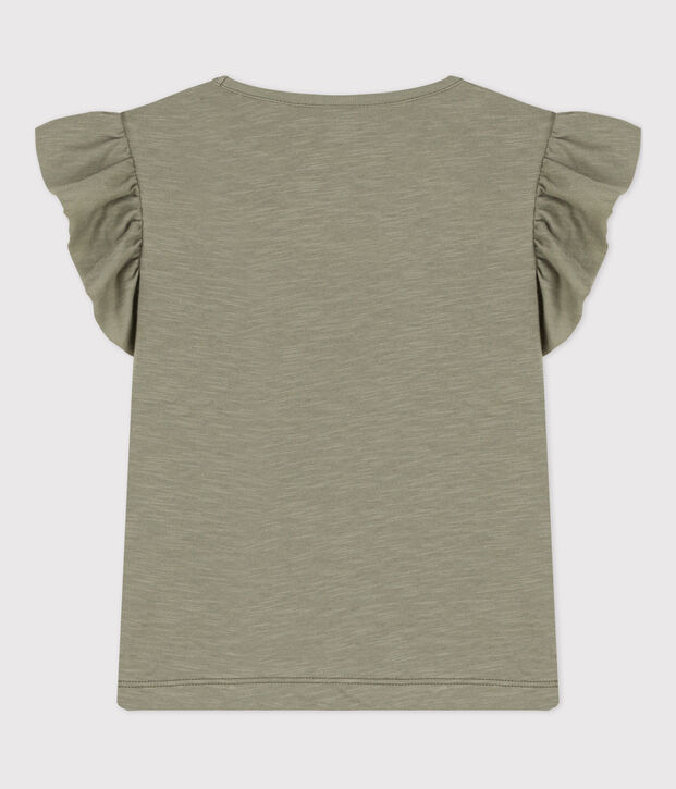 Girls' Short-Sleeved Cotton T-Shirt green