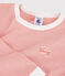 Unisex Pinstriped Organic Cotton Pyjamas PAPAYE pink/MARSHMALLOW