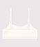 Women's Cotton and Elastane Bralette MARSHMALLOW white