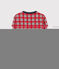 Girls' Checked Cardigan TERKUIT red/MULTICO white