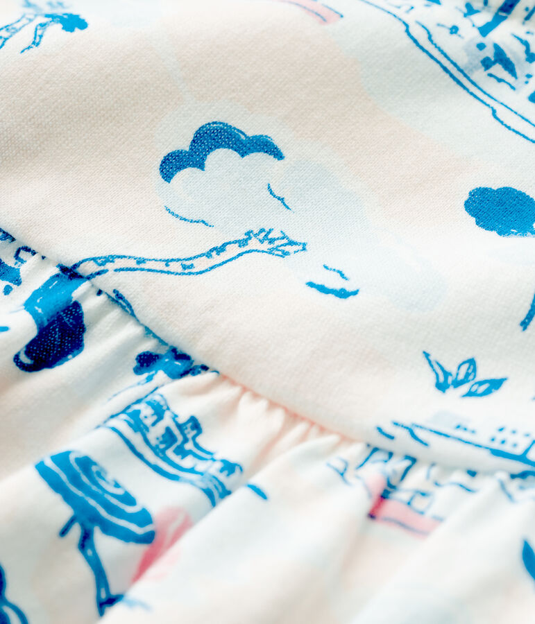 Baby Girls' Sleeveless Jersey Print Blouse MARSHMALLOW white/MULTICO white