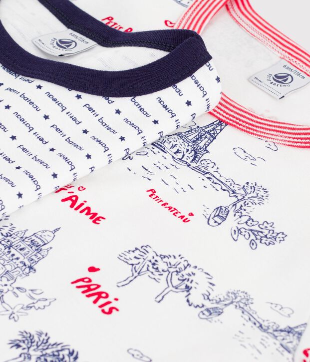 Pack of children's printed cotton pyjamas multicolor