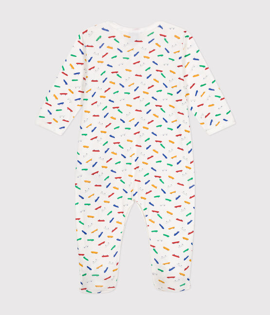 Babies' Skateboard Print Cotton Pyjamas MARSHMALLOW white/MULTICO white