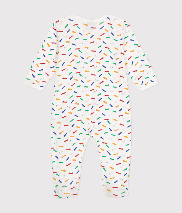 Babies' Skateboard Print Cotton Pyjamas white/multicolor
