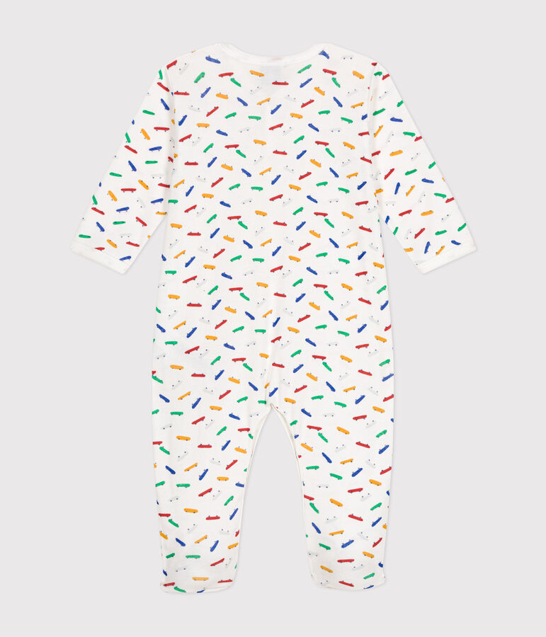 Babies' Skateboard Print Cotton Pyjamas white/multicolor