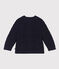 Babies' Cable Knit Cotton Pullover SMOKING blue