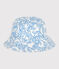 Capeline enfant fille en popeline imprimé MARSHMALLOW blue/PORCELANA