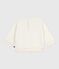 Babies' heart patterned cotton sweatshirt MILK Ecru