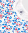 Children's snug-fitting short pyjamas in cotton with a floral print MARSHMALLOW white/MULTICO white