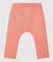 Babies' Quilted Tube Knit Trousers PAPAYE pink