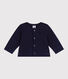 Babies' plain cotton cardigan