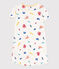 Girls' Glow-In-The-Dark Cotton Nightdress MARSHMALLOW white/MULTICO white