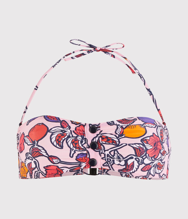 Women's Eco-Friendly Bikini Top pink/multicolor