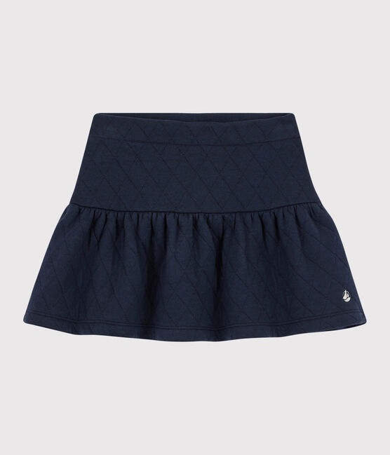 Girls' Quilted Tube Knit Skirt SMOKING blue