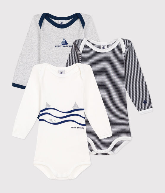 Babies' long-sleeved cotton bodies - 3-pack variante 3
