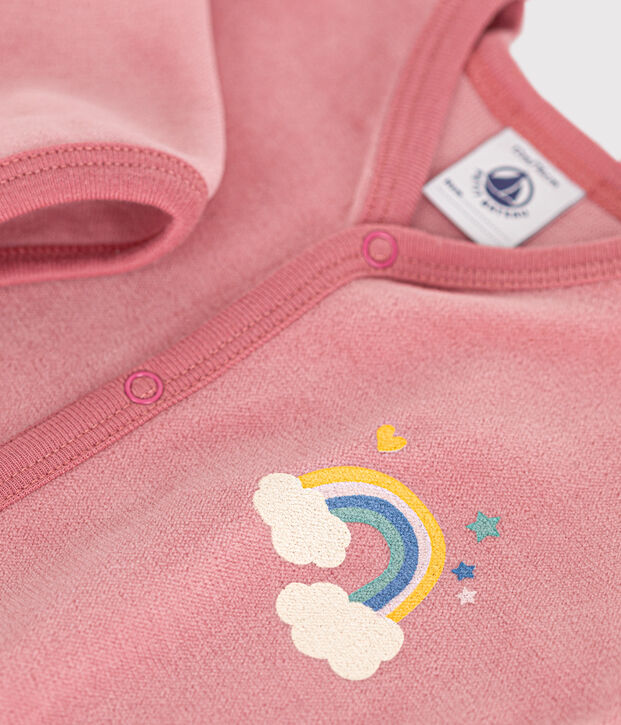 Babies' velour pyjamas pink