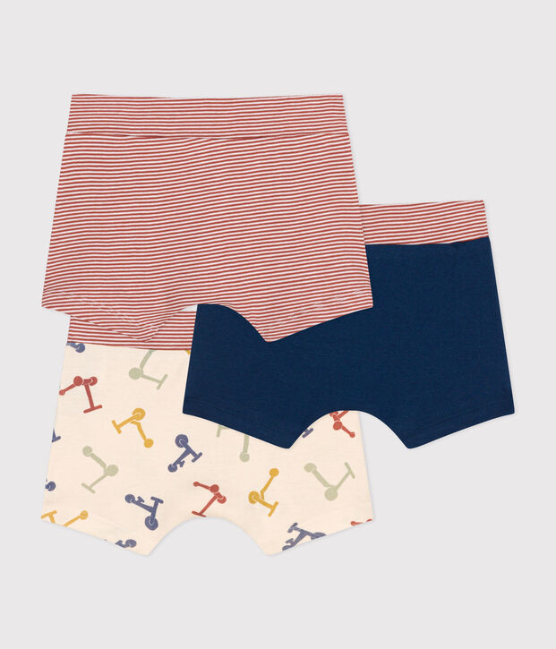 Children's Scooter Design Cotton Boxers - 3-Pack multicolor