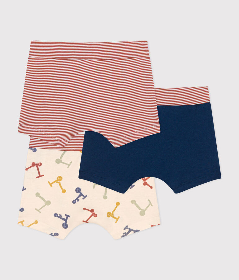 Children's Scooter Design Cotton Boxers - 3-Pack multicolor