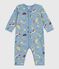 Babies' printed cotton footless pyjama suit ADRIATIC blue/MULTICO