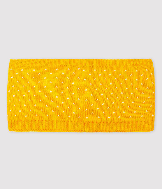 Babies' Jacquard Snood HONEY yellow/MARSHMALLOW white