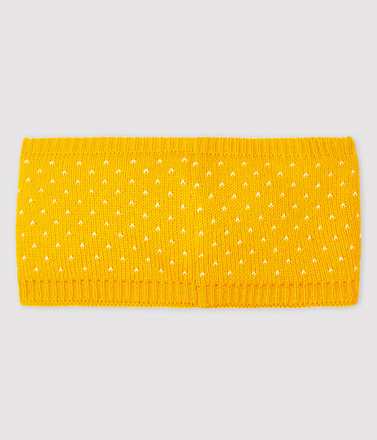 Babies' Jacquard Snood yellow/white