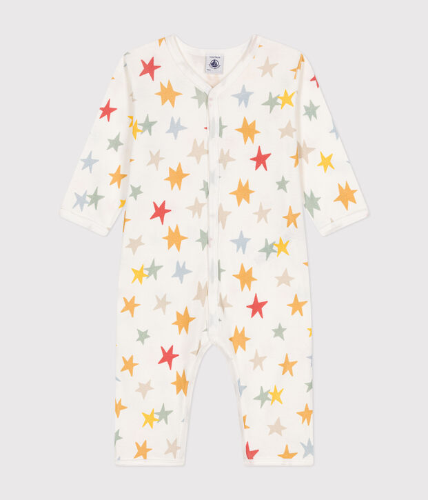 Babies' printed cotton footless pyjama suit white/multicolor