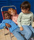 Children's unisex long-sleeved cotton Breton top