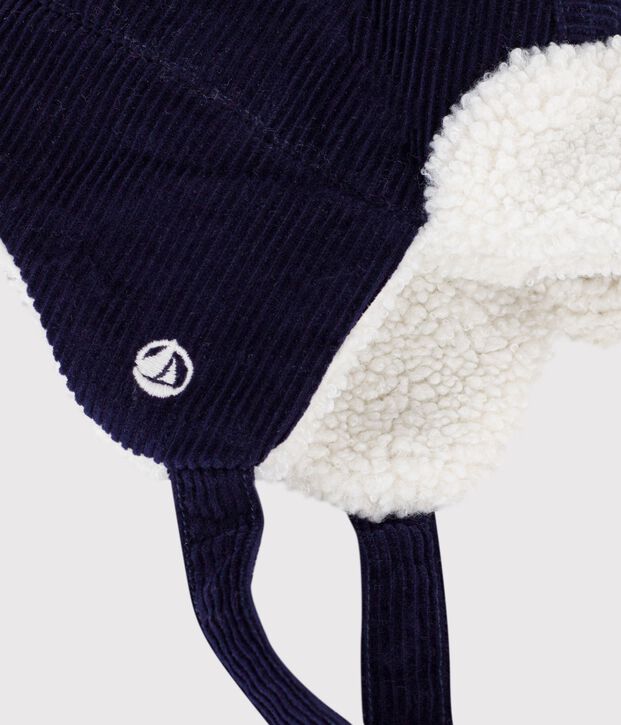 Babies' chapka in sherpa-lined corduroy SOIR
