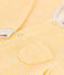 Babies' Stripy Wool and Organic Cotton Jumpsuit OCRE yellow/MARSHMALLOW white