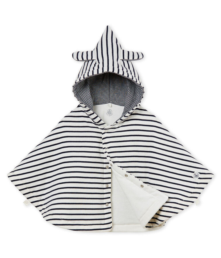 Unisex baby iconic cape white/blue