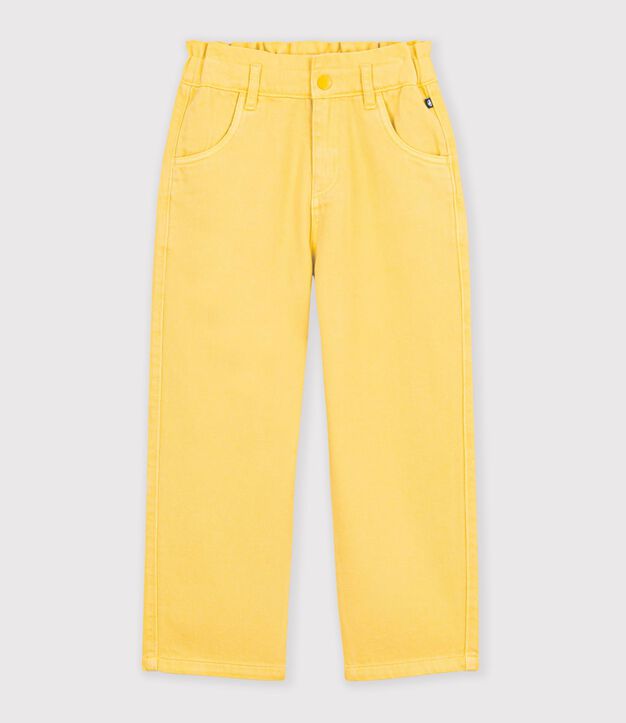 Children's cotton trousers yellow