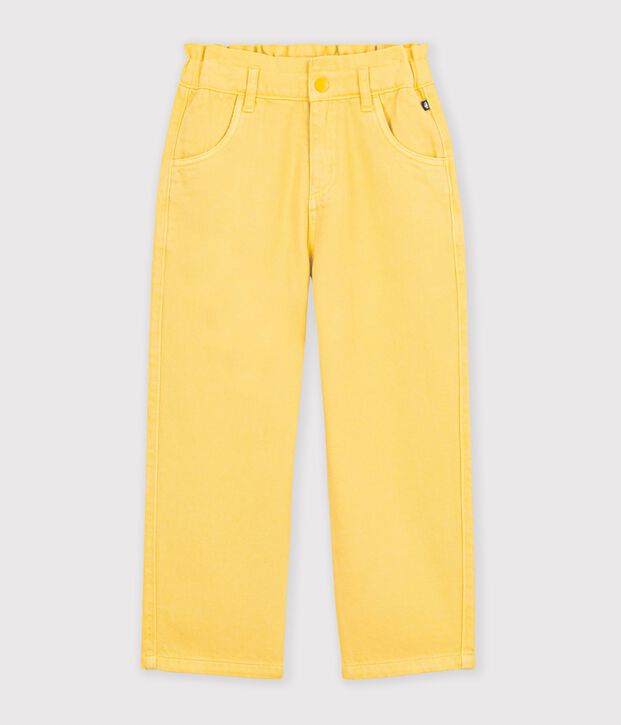 Children's cotton trousers yellow