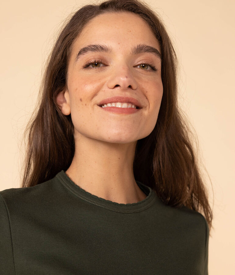 Women's Iconic Cocotte Stitch Cotton T-Shirt green