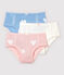 Girls' High-Rise Organic Cotton Briefs - 3-Pack variante 1
