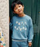 Fleece sweatshirt for girls or boys BEACH blue
