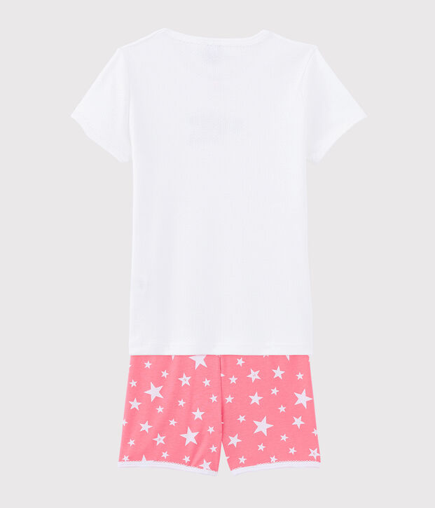 Girls' Bonheur Cotton Short Pyjamas white/multicolor