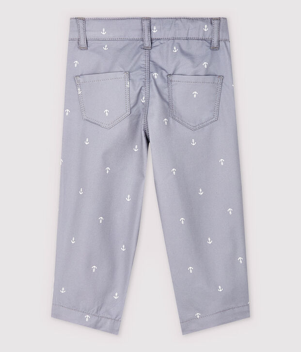 Baby Boys' Embroidered Twill Trousers grey