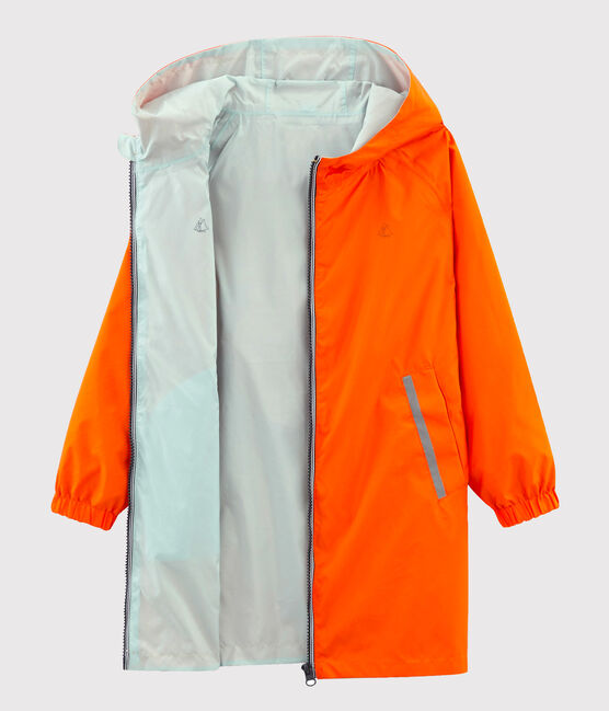 Unisex Children's Warm Reversible Windbreaker CAROTTE orange/FONTAINE blue