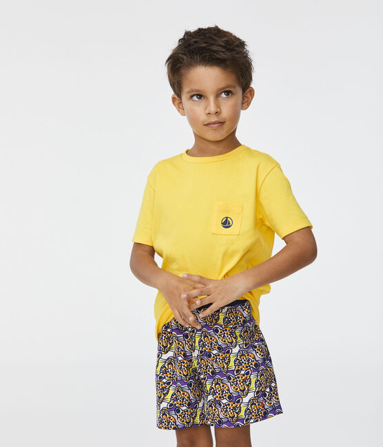 Boys' Print Beach Shorts MARSHMALLOW white/MULTICO white