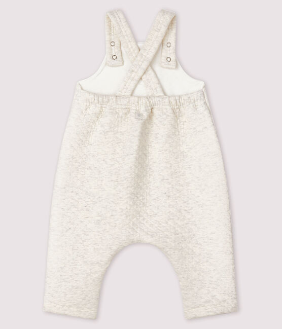 Babies' long tube-knit dungarees MONTELIMAR CHINE beige