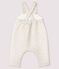Babies' long tube-knit dungarees MONTELIMAR CHINE beige