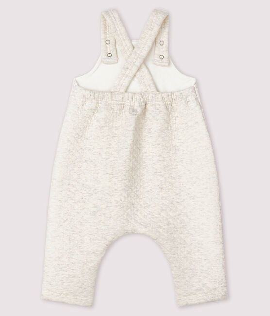 Babies' long tube-knit dungarees MONTELIMAR CHINE beige