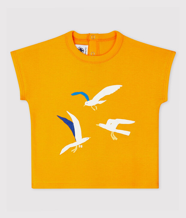 Baby Boys' Short-Sleeved Cotton T-Shirt yellow