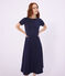 Women's long cotton dress blue