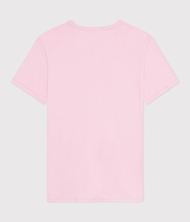 Women's short-sleeved plain cotton T-shirt pink
