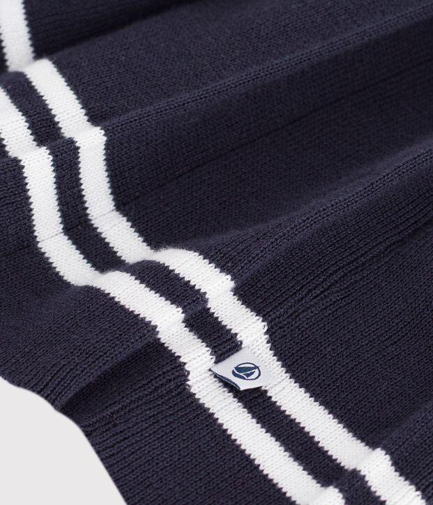 Children's short pleated skirt in plain cotton knit SMOKING