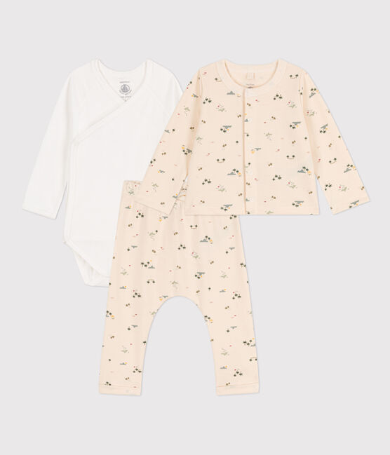 Babies' Patterned Cotton Outfit AVALANCHE white/MULTICO