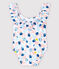 Baby Girls' Eco-Friendly Swimsuit MARSHMALLOW white/MULTICO white