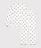Women's buttoned cotton pajamas with heart print MARSHMALLOW white/MULTICO white