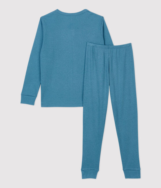 Unisex Plain Cotton/Tencel Pyjamas POLOCHON blue